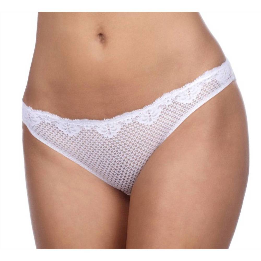 NEW TIMPA LINGERIE duet lace low rise thong in white